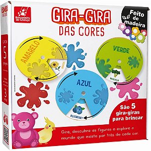 Jogo Educativo Gira Gira das Cores com 5 Roletas Coloridas