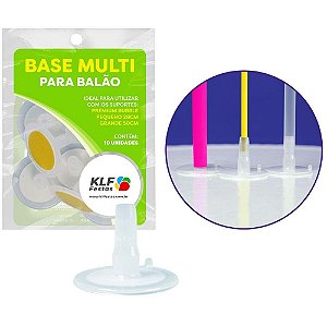 Suporte para Balão Base com Adesivo COR Cristal Pacote com 10 Unidades