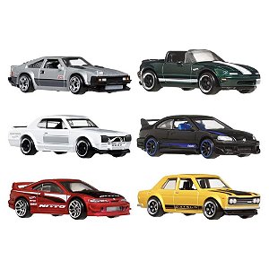 Hot Wheels Colecionável Streets OF Japan Multipack com 6 Carros Escala 1:64
