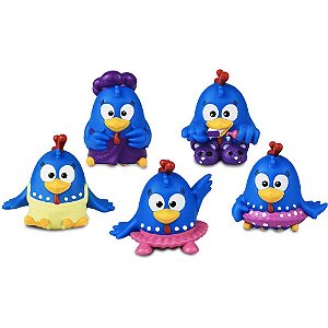 Conjunto Galinha Pintadinha Little FIGS com 5 Miniaturas de Vinil 6CM
