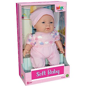 Boneca SOFT BABY 36CM com Corpo Macio e Membros em Vinil