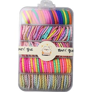 Acessório para Cabelo Elástico Colorido 2CM Caixa com Diversas Unidades