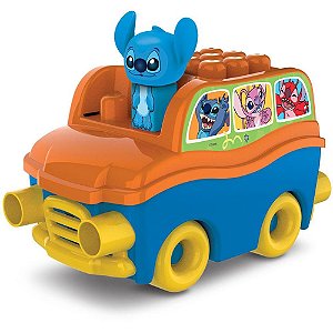 Brinquedo para Montar STITCH VAN Blocos Mágicos com 17 Peças Coloridas
