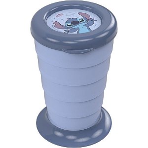Copo Decorado STITCH Retrátil 330ML Sustentável e Compacto