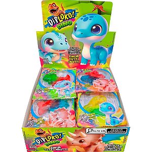 Doce Dino GUMMY Balas de Gelatina Tutti Frutti Display com 24 Unidades