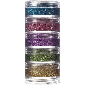 Pintura Facial Glitter Cremoso LIGHT com 5 Cores 4G Cada
