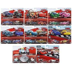 Carrinho CARS 1:55 2-PACK com 2 Veículos Diecast Disney Pixar