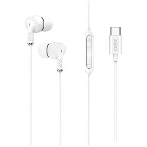 Fone de Ouvido SYNC TIPO-C Branco com Microfone e Controle de Volume