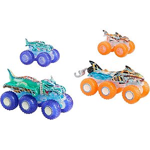 Hot Wheels Monster TRUCKS Energia Demolição + Reboque Power Smashers 1:64