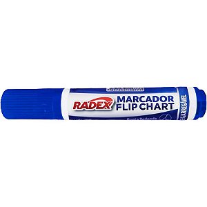 Pincel Marcador Permanente FLIP CHART Recarregável Azul Caixa com 12
