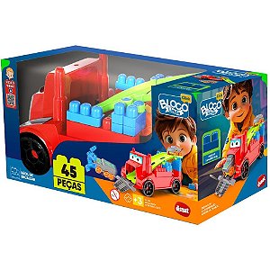 Brinquedo para Montar Megatruck Aventura CLICK com 45 Peças e Acessórios