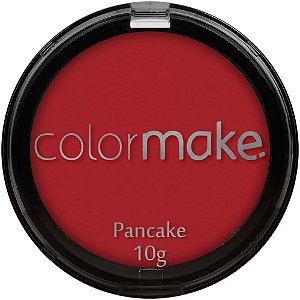 Pintura Facial Pancake Profissional Vermelho 10G Display com 12 Unidades