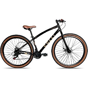 Bicicleta ARO 29 Vancouver Preto Brilhante com 21 Velocidades Estilo Retrô