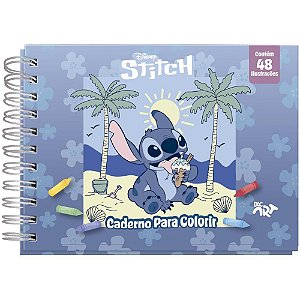 Livro de Colorir STITCH 48 Folhas Reposicionáveis com Adesivos (pacote com 4)