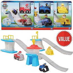 Boneco e Personagem Patrulha Canina Playset com Veículo e Mini Pista