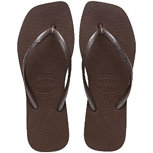 Chinelo Havaianas Feminino SLIM Square 37/38 Café PAR