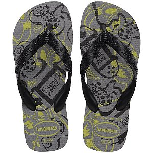 Chinelo Havaianas Infantil KIDS Athletic 27/28 Cinza AÇO PAR