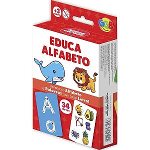 Jogo de Cartas Educa Alfabeto 34 Cartas