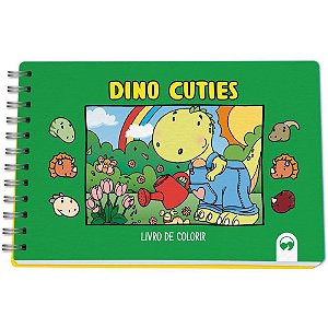 Livro de Colorir Dino Cuties 64 Páginas 150G com Acetato 15X21CM