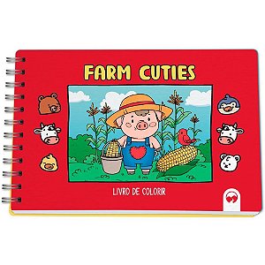 Livro de Colorir FARM Cuties 64 Páginas 150G com Acetato 15X21CM