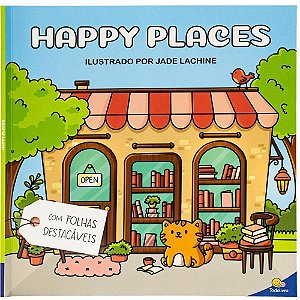 Livro de Colorir FLUFFY Friends HAPPY Places Relaxante e Criativo