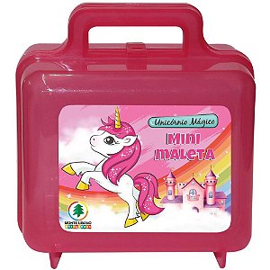 Organizador Maleta Unicórnio Mini com Adesivo