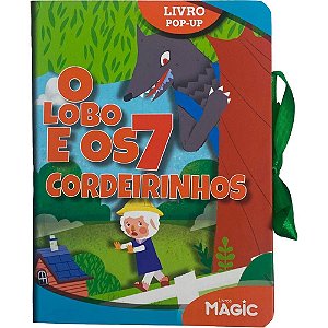 Livro Infantil Ilustrado o Lobo e os 7 Cordeirinhos com POP-UP