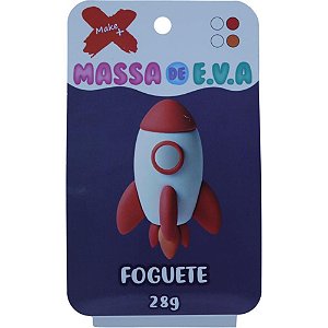 Massa de EVA Criativa Foguete com 04 Cores 28G