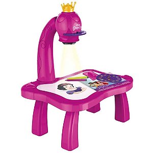 Mesa Projetora de Desenho Princesas Disney 2 em 1 com 24 Imagens