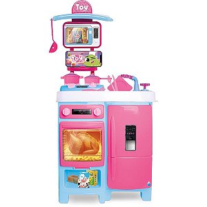 Brincando de Casinha Cozinha Divertida TOY CHEF com Acessórios Interativos