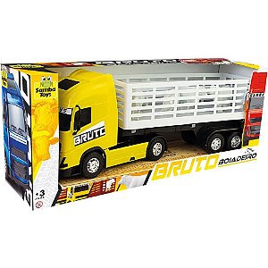 Caminhão TRUCK Bruto Boiadeiro com Animais e Carroceria Articulada