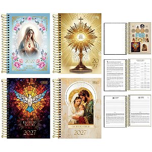 Agenda 2026 Bíblica Capa Dura Espiral 208 Folhas 140X200MM Pacote com 4 Unidades