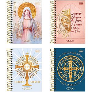 Agenda 2026 Bíblica Capa Dura Espiral 208 Folhas 140X200MM Pacote com 4 Unidades