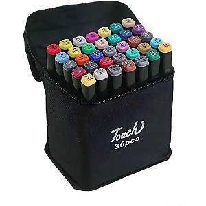 Marcador Artístico Touch 36 Cores com Bolsa para Desenhos Profissionais