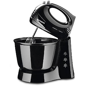 Batedeira 400W Preta 127V com Tigela 3,6 Litros e Turbo