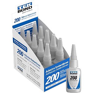 Cola Adesivo Instantâneo 200 20G - Caixa com 10 Unidades