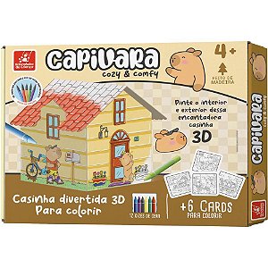 Brinquedo para Colorir Capivara Casinha