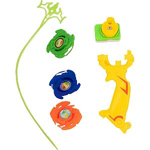 Brinquedo Pião Cyclone KIT com 3 Unidades