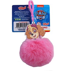 Chaveiro Patrulha Canina Pompom Sortido Display com 24 Unidades