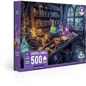 QUEBRA-CABEÇA Cartonado Sala das Poções 500 Peças Fantástico