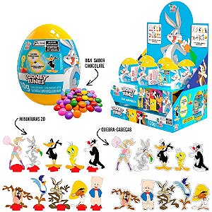 Doce OVO Surpresa Looney Tunes Display com 12 Unidades