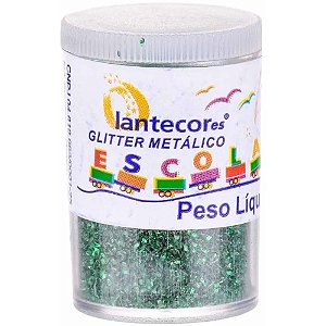 Glitter PVC Verde Folha 3G Pacote com 12 Unidades para Artesanato