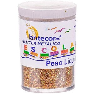 Glitter PVC Ouro 100G Pote com Brilho Intenso para Artesanato