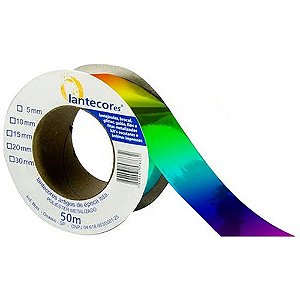 Fita Metaloide Decorativa 20MM X 50M Multicor com Brilho Impactante