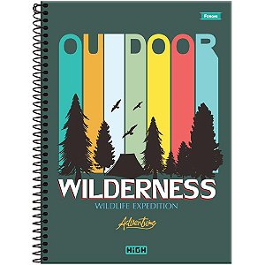 Caderno 10X1 Capa Dura HIGH Masculino 200 Folhas Pacote com 4 Unidades