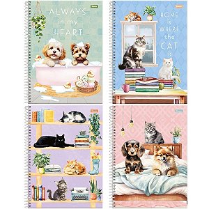 Caderno 15X1 Capa Dura Furfriends 240 Folhas Pacote com 2