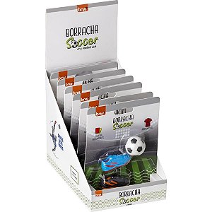 Borracha Decorada Soccer Desmontável Display com 6 Blisters