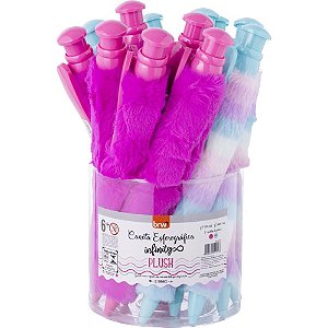 Caneta Esferográfica Divert INFINITY PLUSH 1.0MM Pote com 12