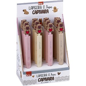 Lapiseira 0.7MM Plástica Capivara Sortidas Display com 12 Unidades