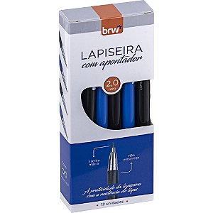 Lapiseira 2.0MM Plástica Azul e Preta Caixa com 12 Unidades